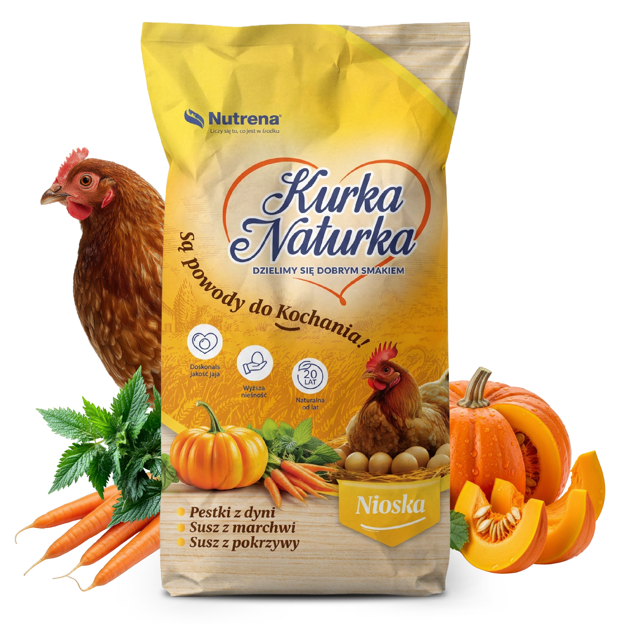 PASZE-03 PASZA DLA NIOSEK KURKA NATURKA KRUSZONKA 10KG - obrazek 1