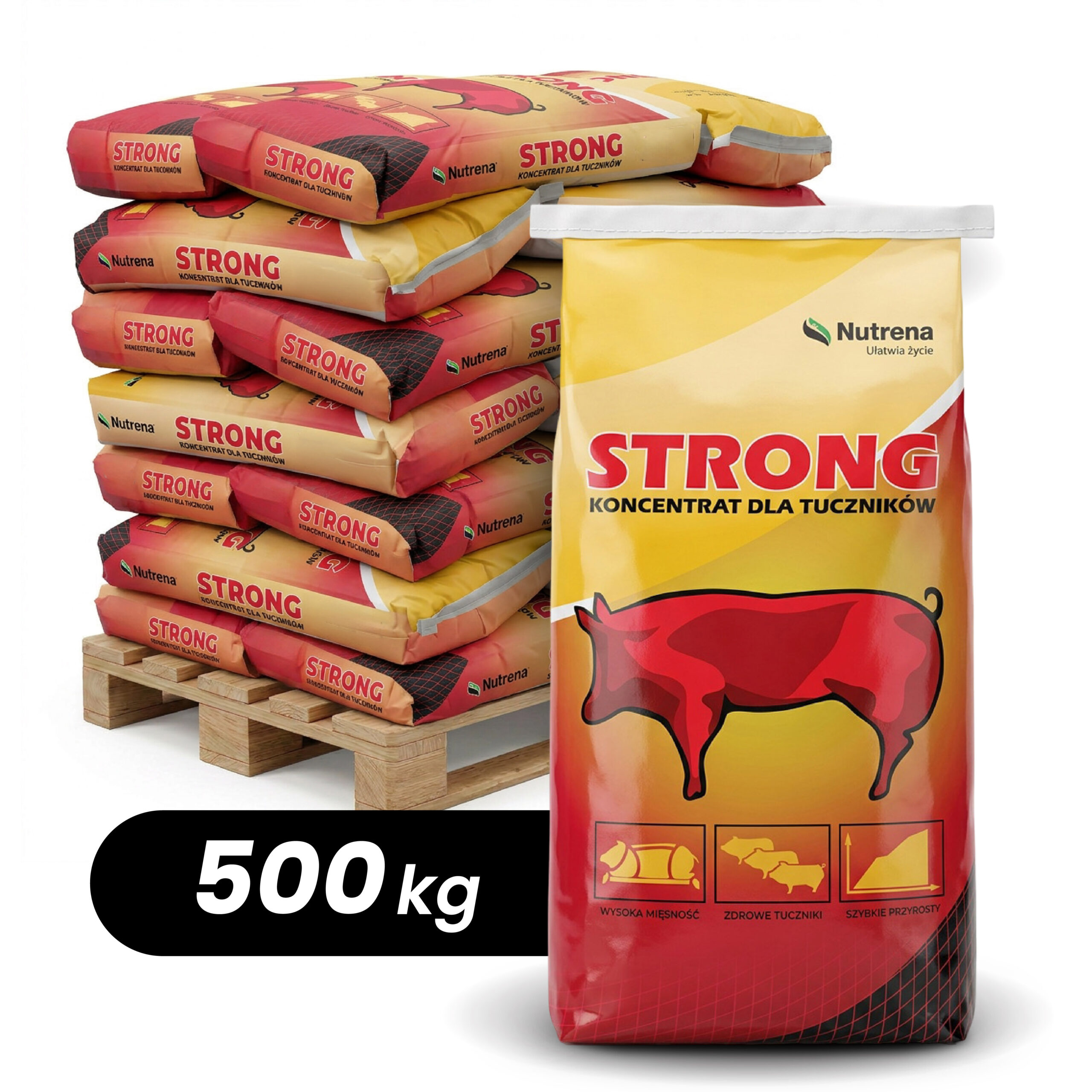 PASZE_2-32 20x Koncentrat NUTRENA STRONG dla świń tuczników (500kg) PALETA - obrazek 1