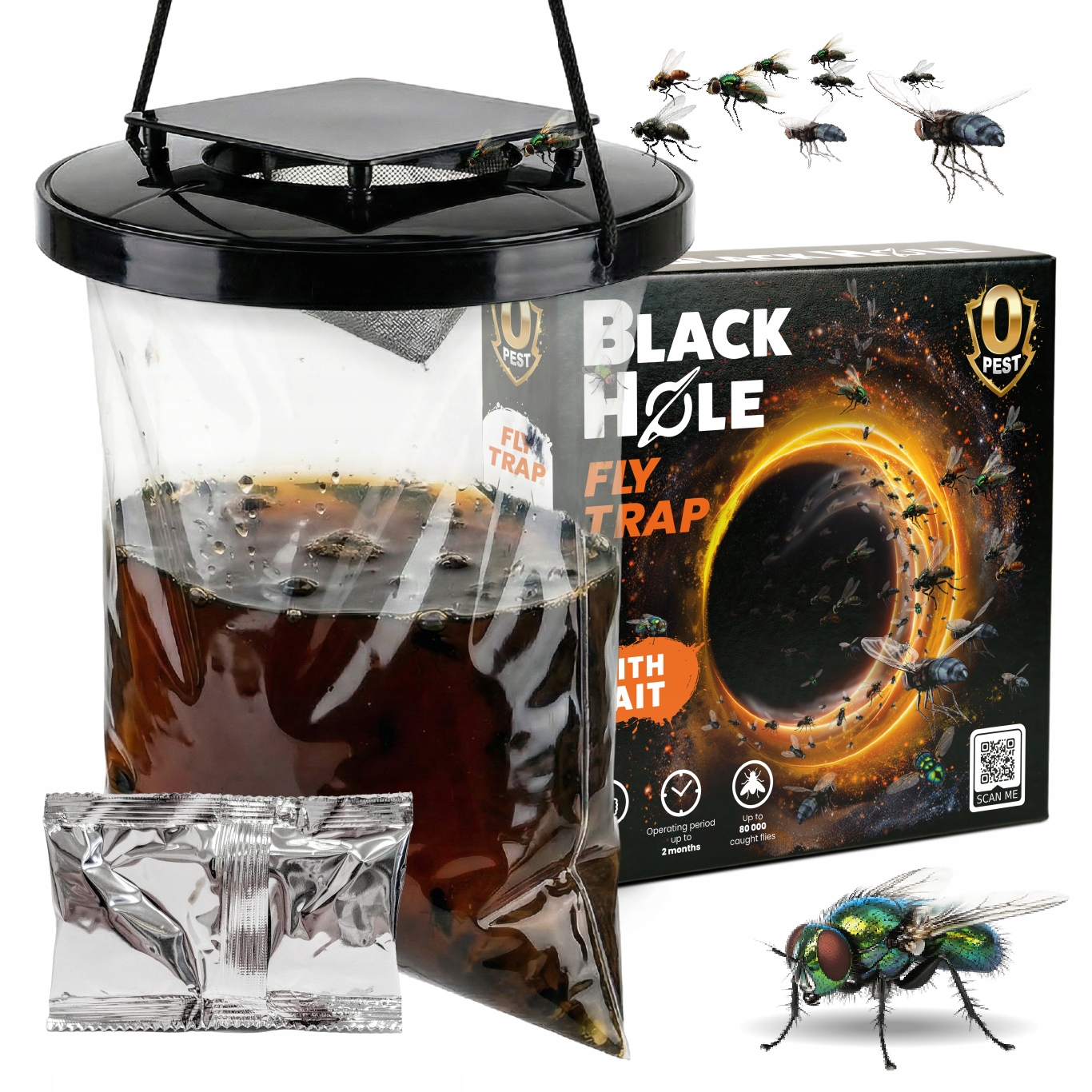 7d5e3b9dba0b9d8691c81cbc106ed879 ZeroPest PUŁAPKA NA MUCHY Z WABIKIEM BLACK HOLE FLY TRAP - obrazek 1