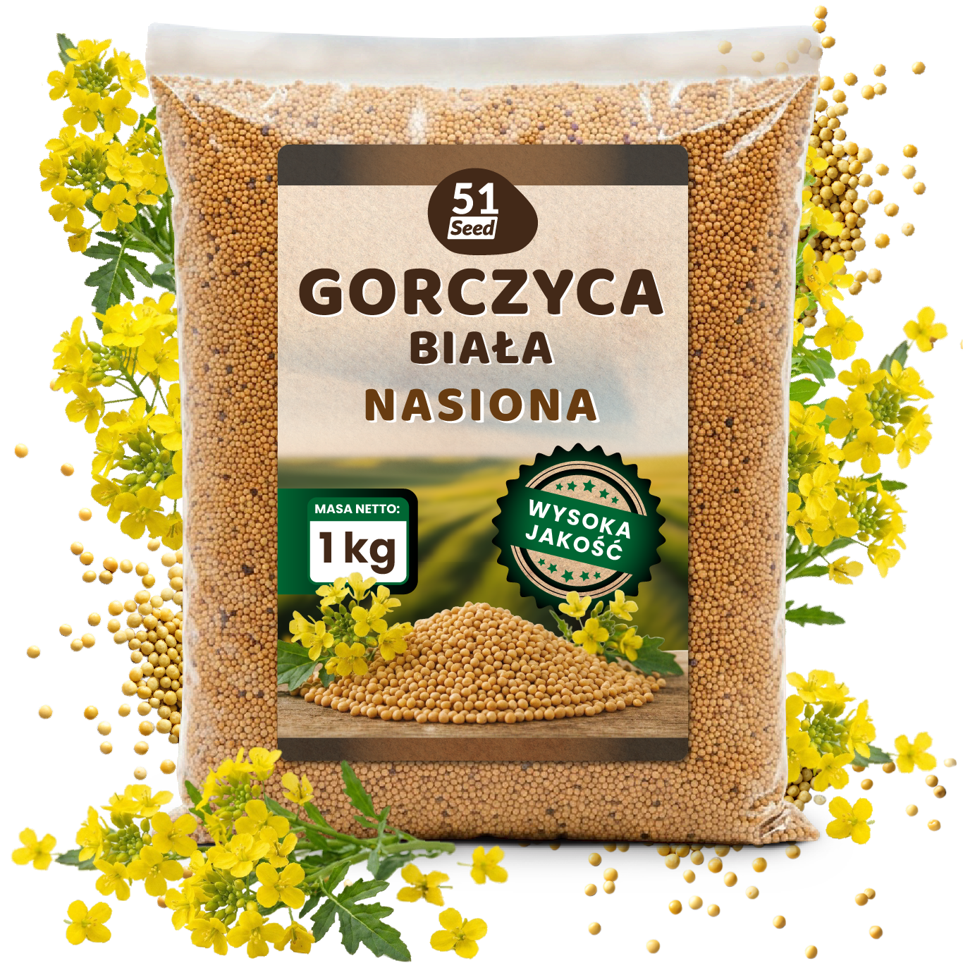 GORCZYCA-01 51SEED GORCZYCA BIAŁA NA POPLON 1KG - obrazek 1